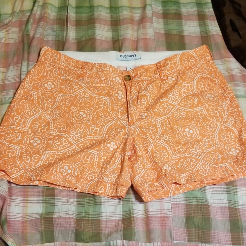 Old navy orange and white shorts